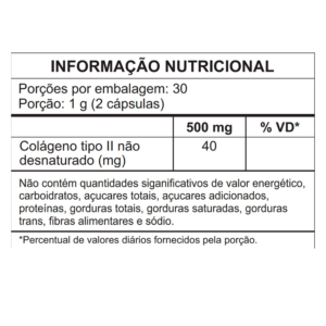 COLÁGENO TIPO II 60CAPS