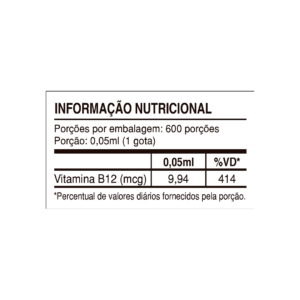 Vitamina B12 Adulto 30ml Frutas Vermelhas