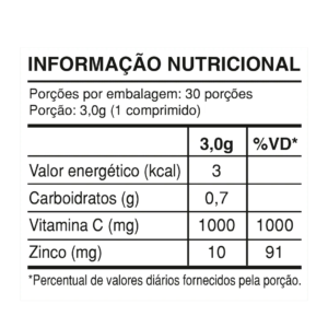 Vitamina C Zinco Efervescente 10 Comprimidos