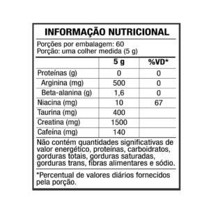 PRÉ-TREINO PRÉ-COMBAT - 300G - FRAMBOESA